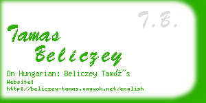 tamas beliczey business card